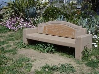 Concrete memorial benches