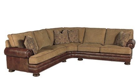 Leather and deals cloth sectional