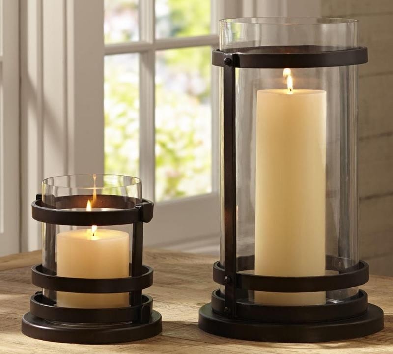 Iron glass candle hurricane large traditional candles and candle