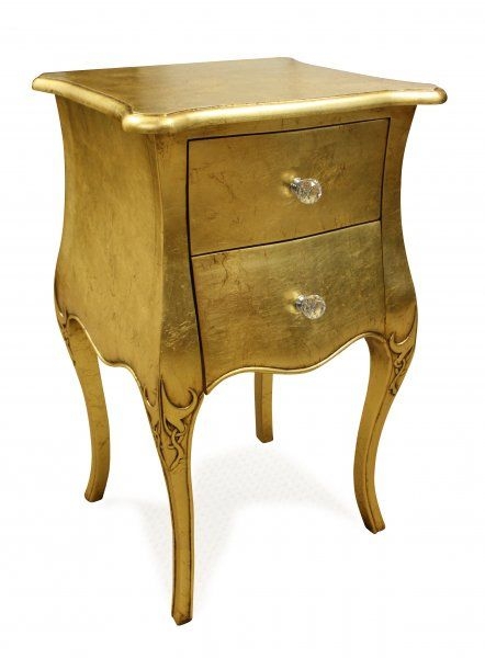 Luxurious gold contemporary nightstands and bedside tables