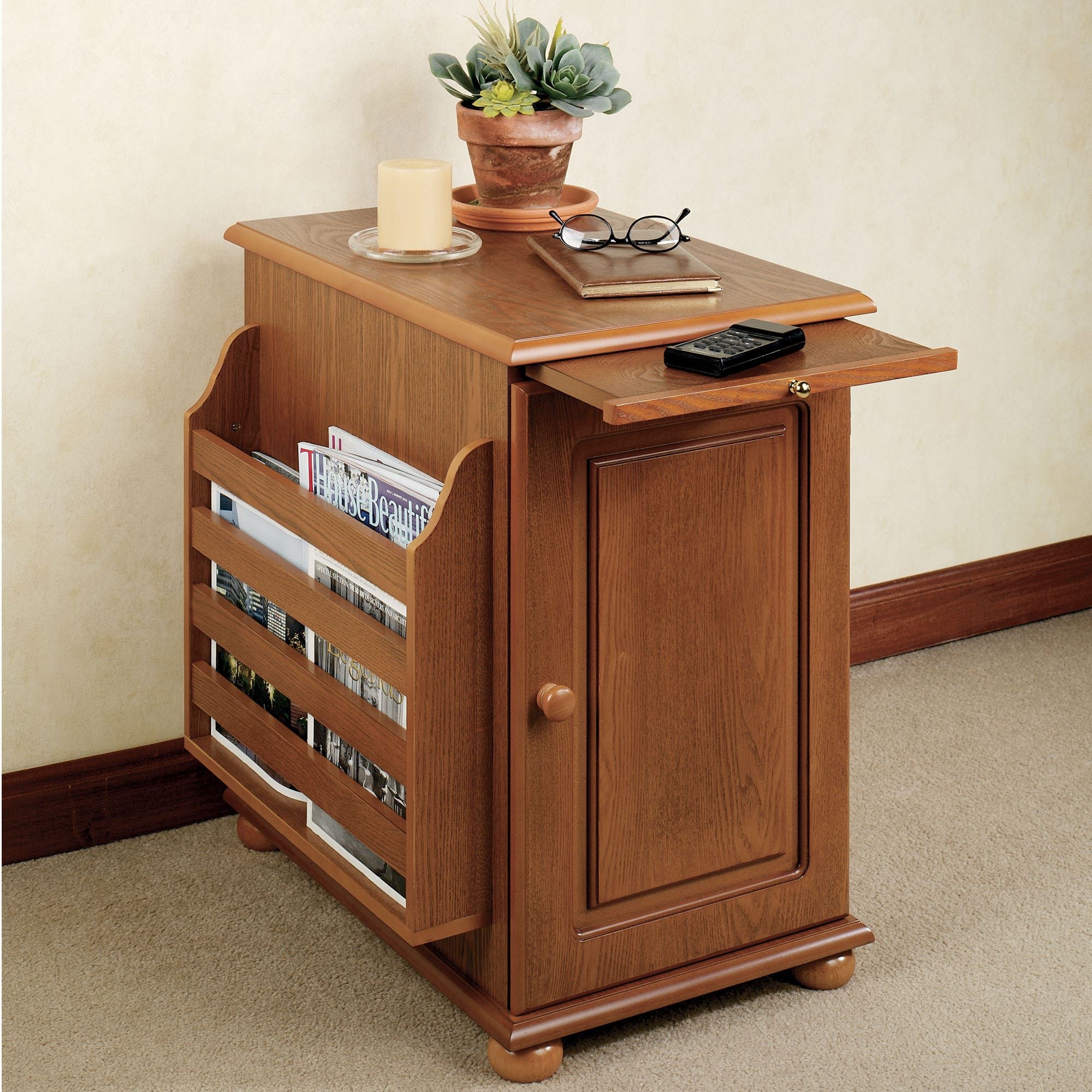 End Tables With Magazine Rack Foter   Magazine Table Classic Cherry View Now Auston Magazine End Table Black 