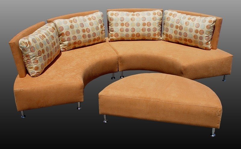 Round sectional sofas