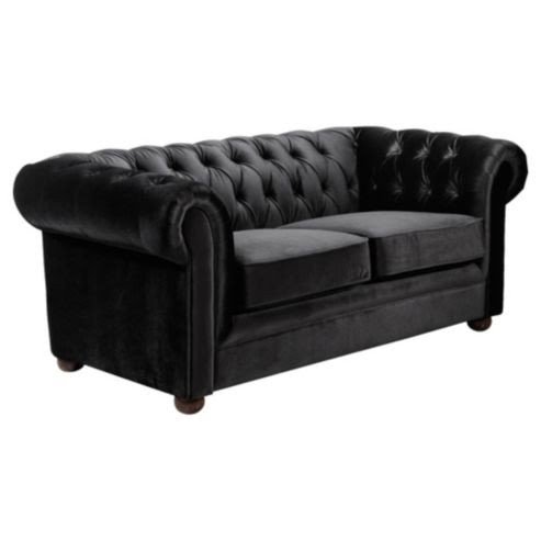 Sussex velvet small sofa black