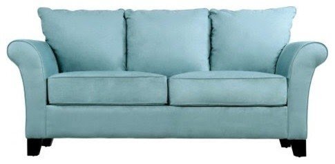 sky blue sofa