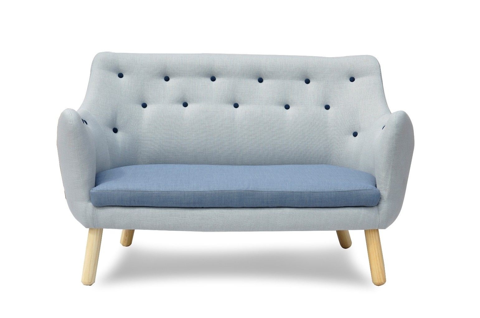 Sky blue poet linen sofa by international design zulily zulilyfinds