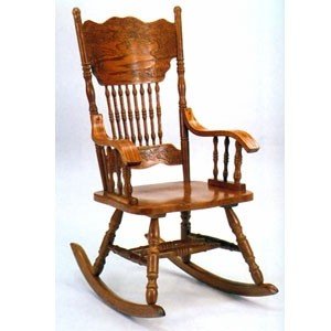 Pressed back rocking store chair