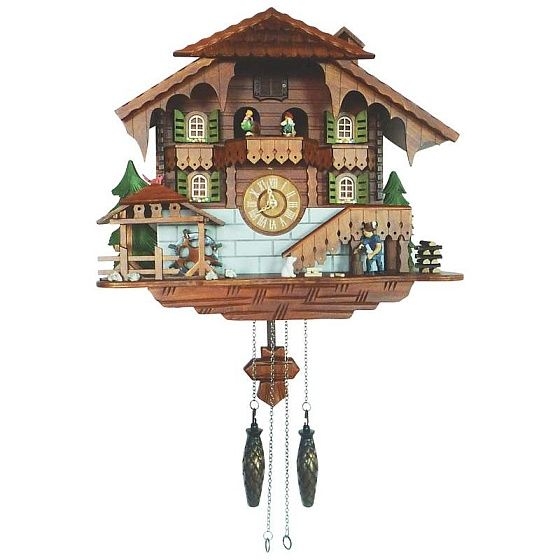 Kassel tm large cuckoo clock with multiple moving features bird