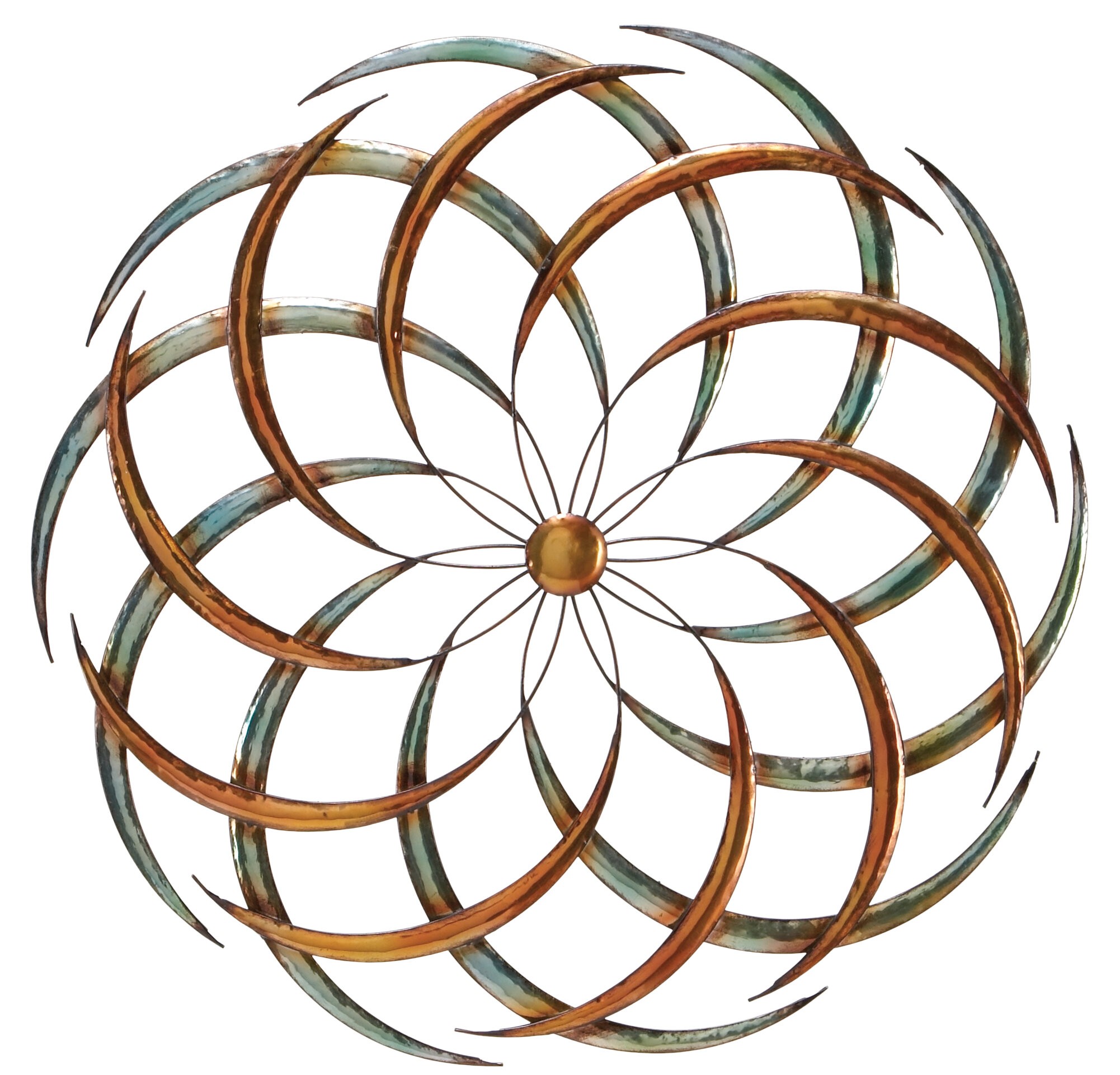 Large Contemporary Abstract Art Wall Hanging Round Iron Decor Metal Plaque