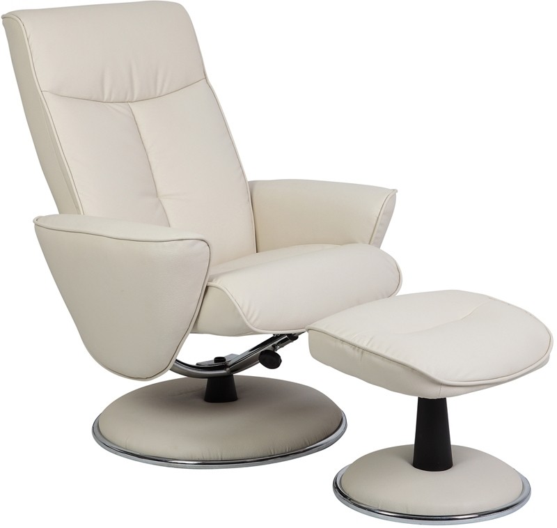 Mac motion chairs snow white bonded leather swivel recliner w