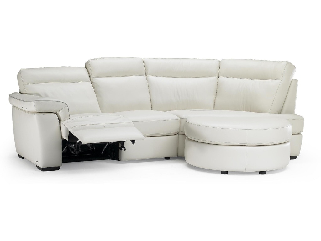 curved white leather sofa