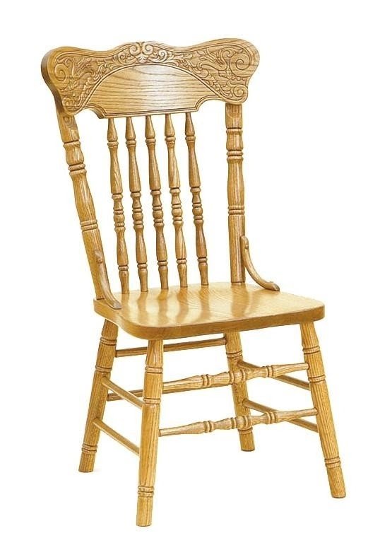 Oak double pressback chairs 11