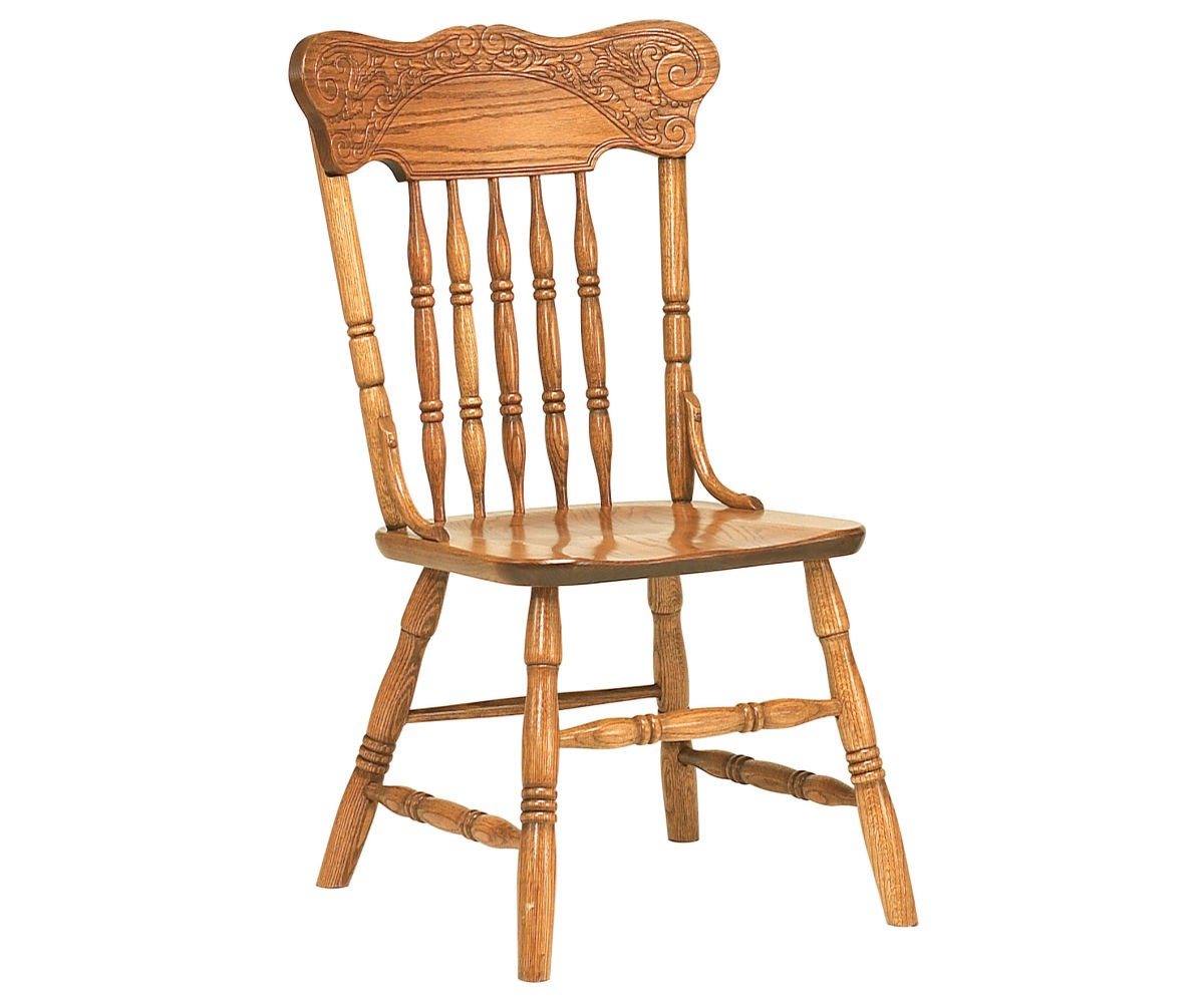 Oak double pressback chairs 3