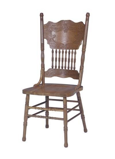 Oak pressback chairs
