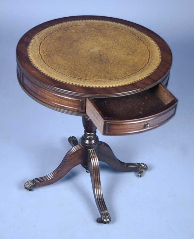 Round drum end table 3