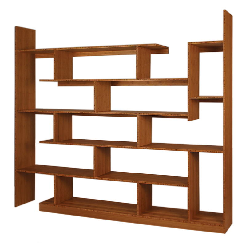 Bamboo stagger major amber modern bookcases