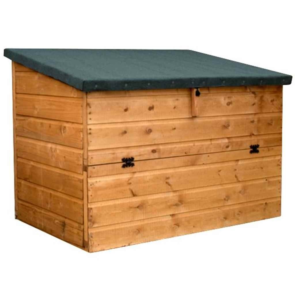 Details about lockable storage chest wooden garden box shiplap tongue