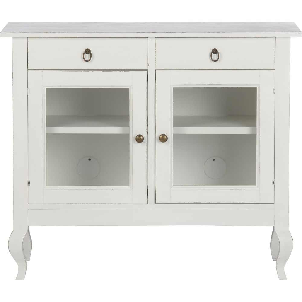 Italian small white bookcase with double doors