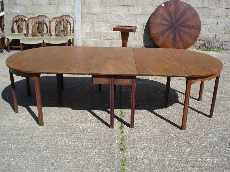 Table georgian demi ended mahogany dining table to seat 10
