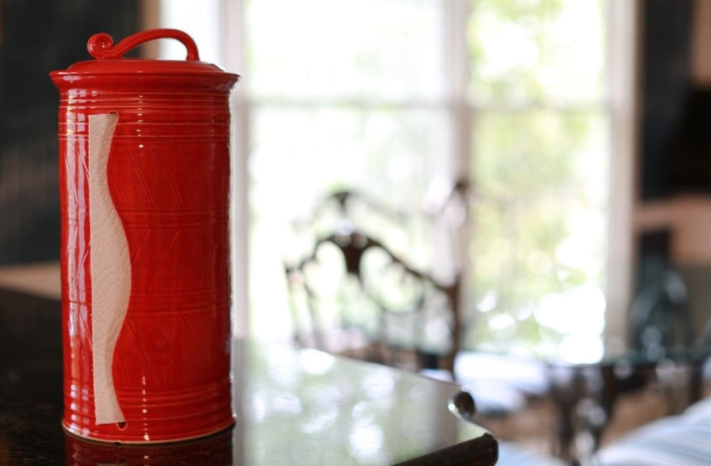 Kitchen Details Paper Towel Holder in Red 