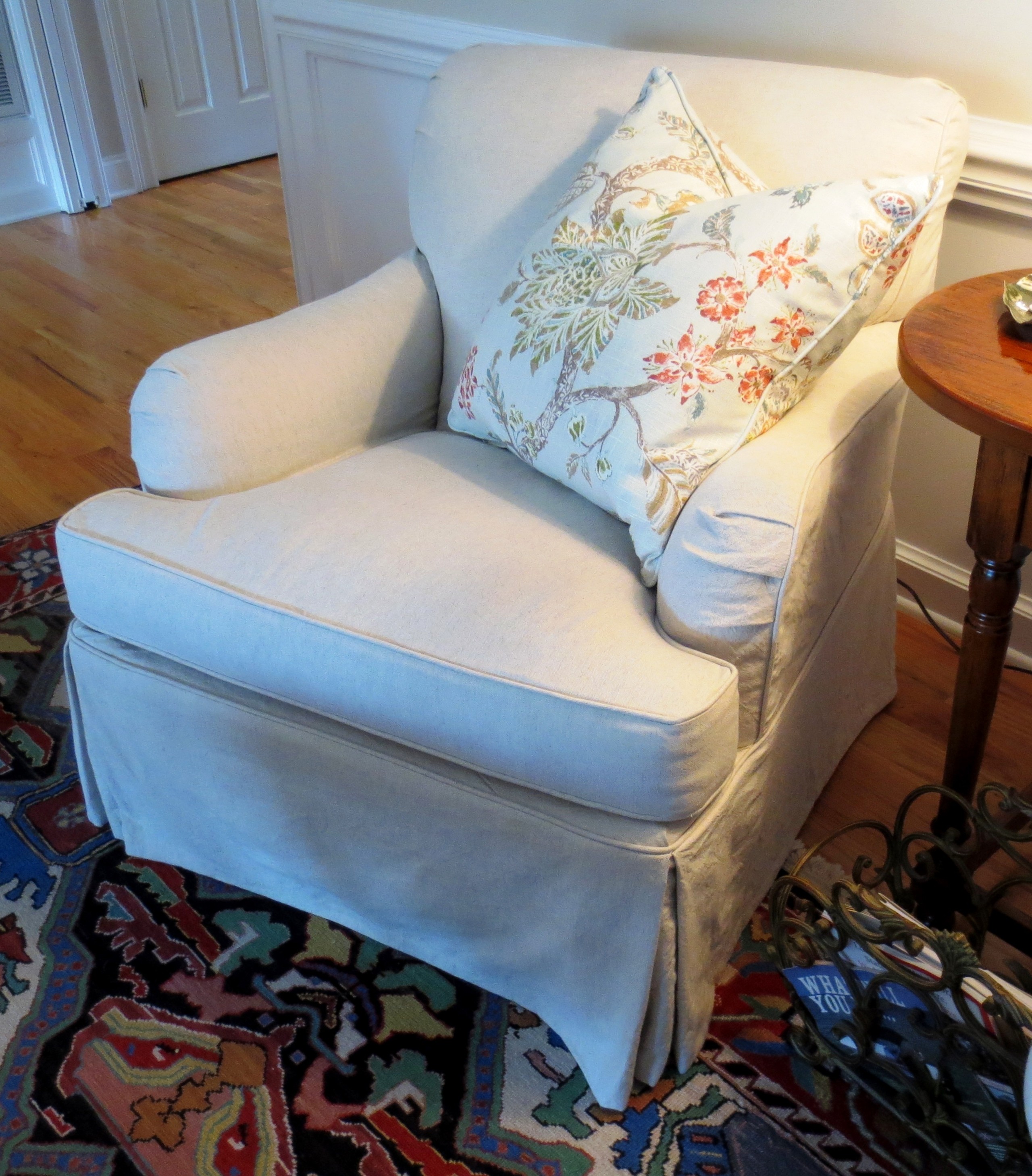 Was the perfect color the tailored chair slipcover in john