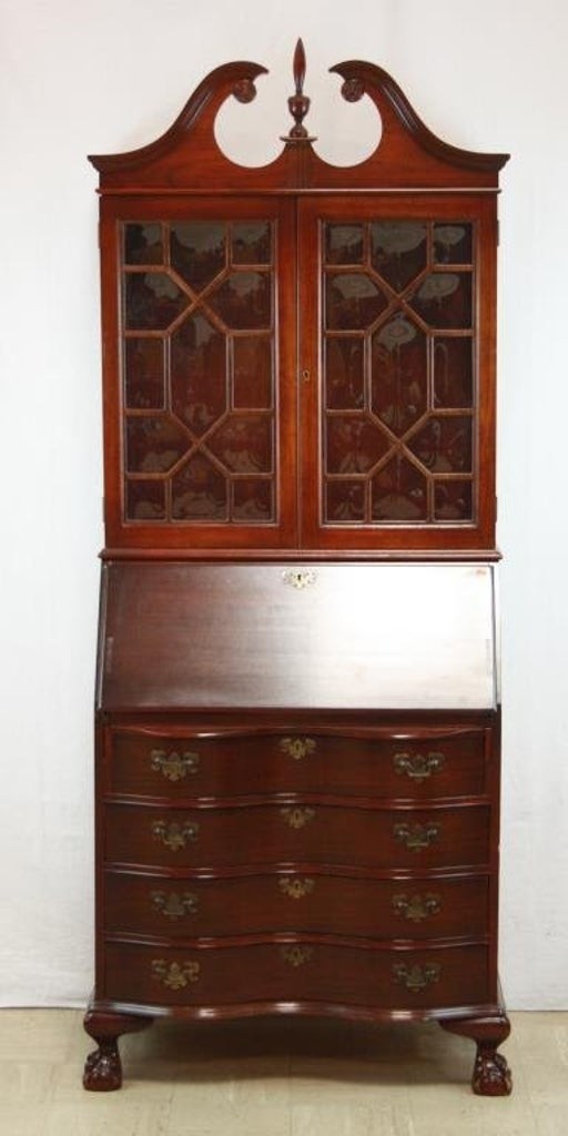 Antique Roll Top Secretary Desk With Hutch Ebth 2863