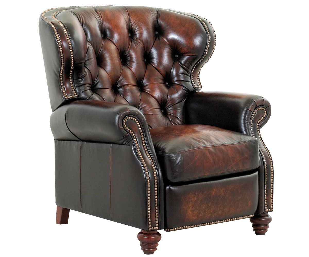 Arthur Traditional Tufted Chesterfield Recliner With Nailhead Trim 