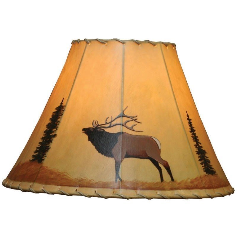 Blowing elk rawhide lamp shade