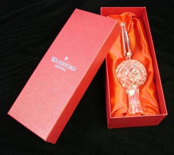 Christmas tree topper waterford crystal 10 5 and box