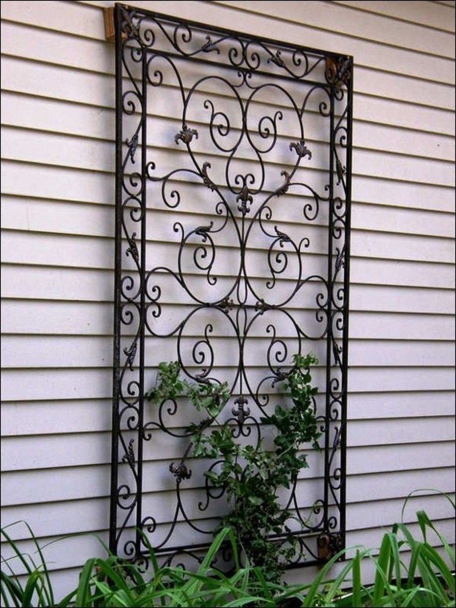 Provide interest to a house wall with some metal wall