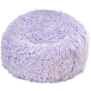 Purple fluffy bean bag