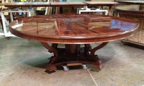 Round dining room table seats 12