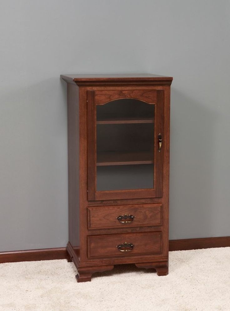 Amish traditional stereo cabinet unit