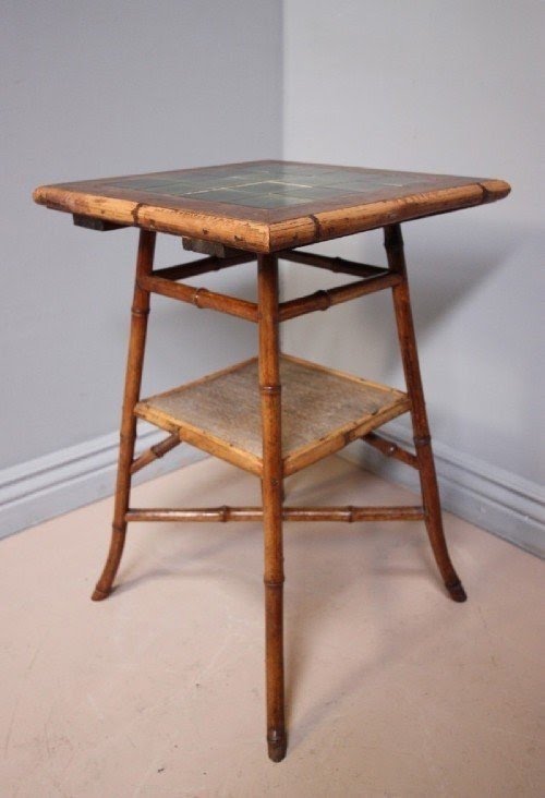 Bamboo tables antique two tables antique tier tables antique side