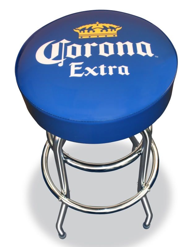 Corona extra cerveza crown beer bottle logo bar stool pub
