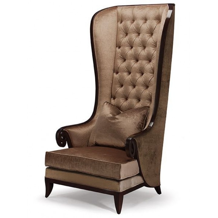 overstuffed wingback chair