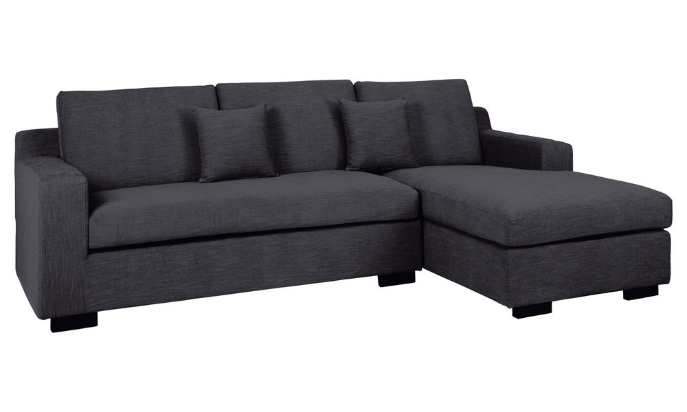Milan corner sofa bed with storage right hand grey