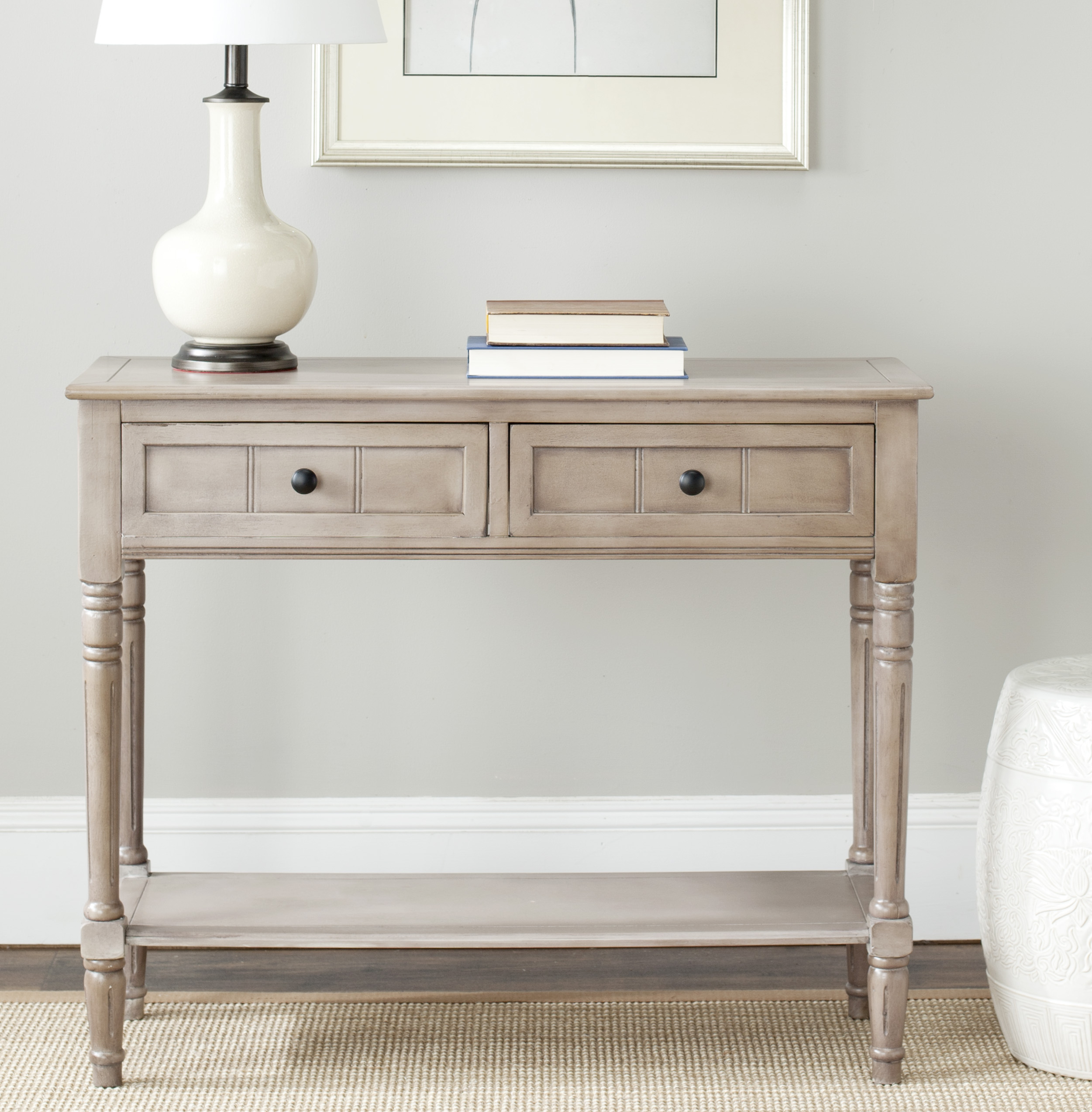 Narrow console table with drawers 1