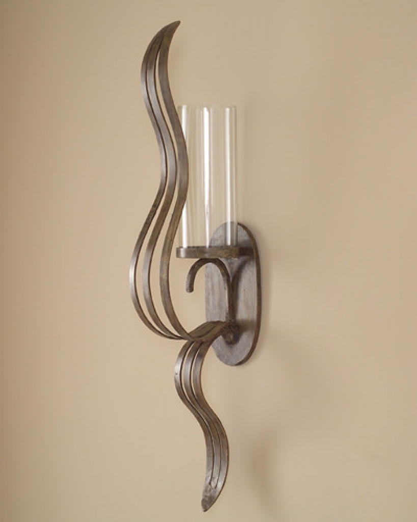 Form sculputred wall sconce contemporary candles and candle holders