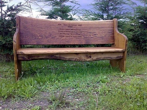 Oak memorial benches 1