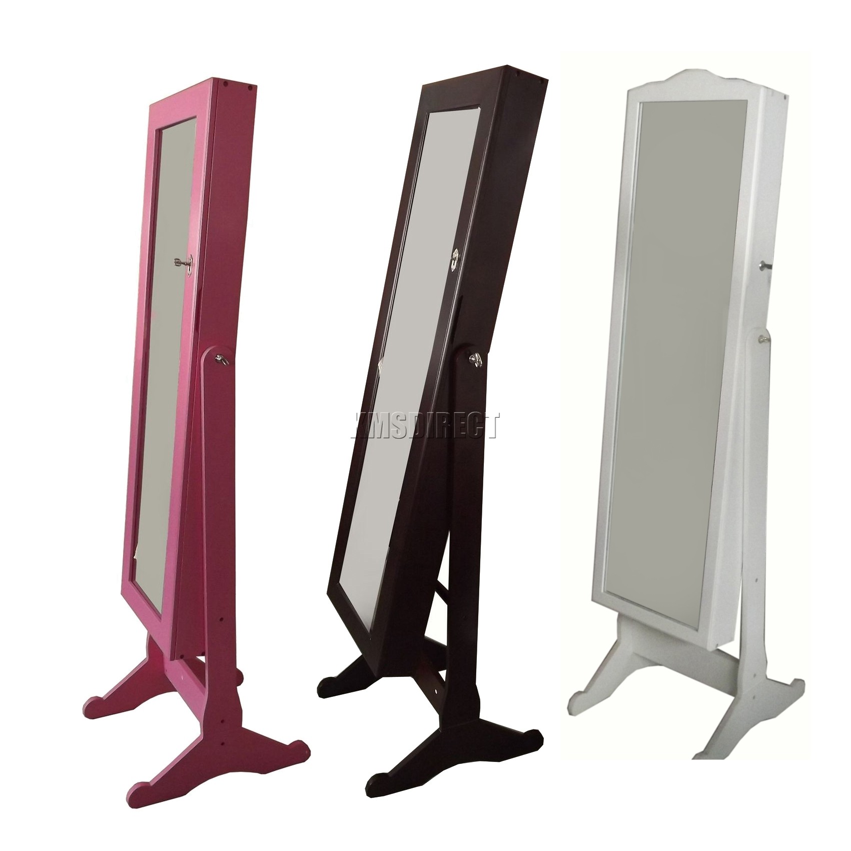 Stand alone mirror with storage