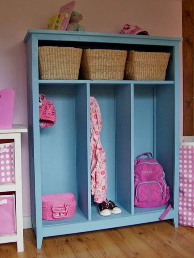 10 ideas to use lockers as kids room storage