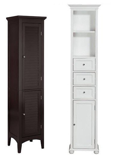 Tall Narrow Linen Cabinets Foter   Built In Linen Cabinet 