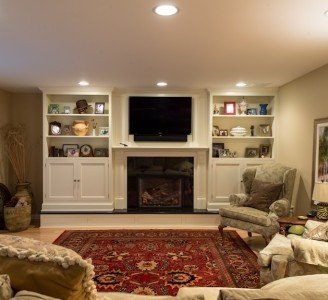 Built in tv wall units with fireplace