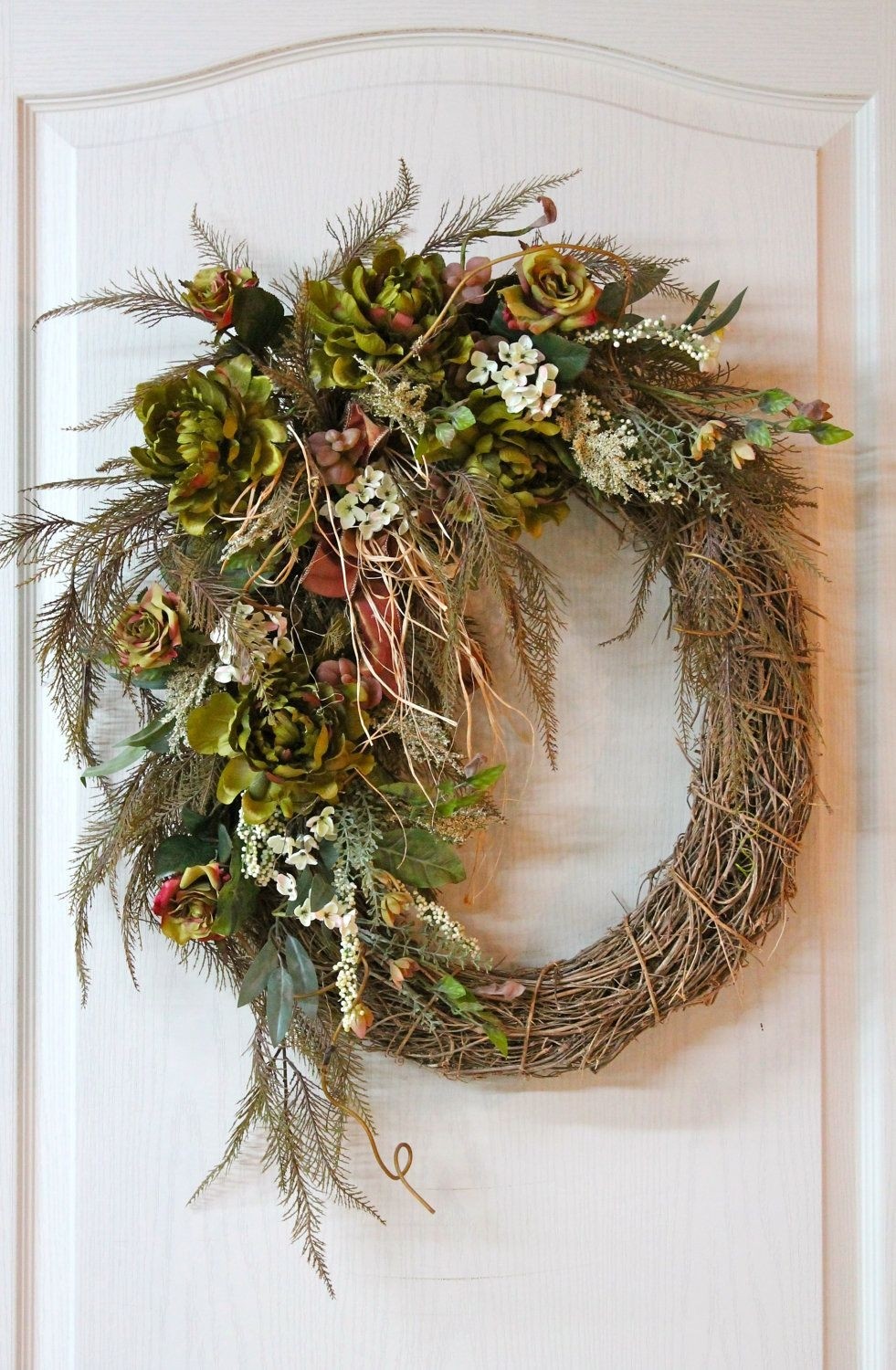 Elegant summerfall front door wreath