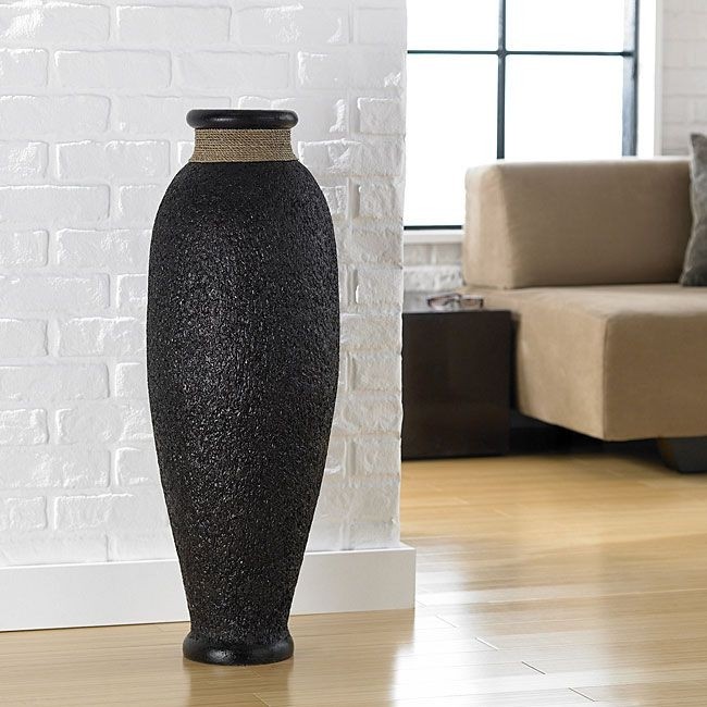 Polivaz ubud rice husk round urn floor vase some vases