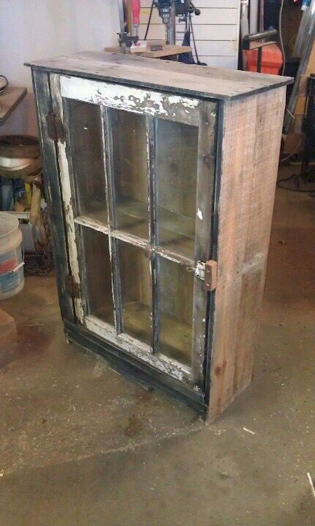 rustic curio cabinet