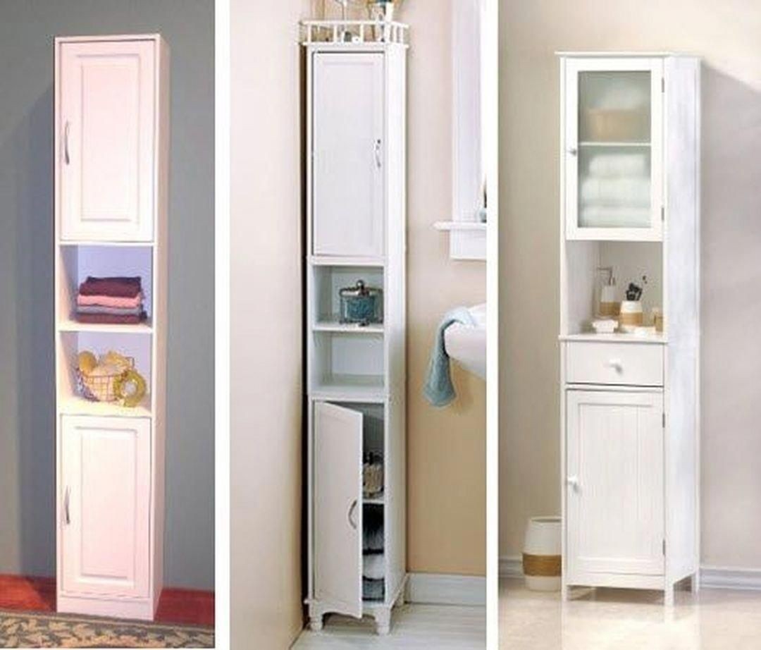 narrow bathroom storage cabinet