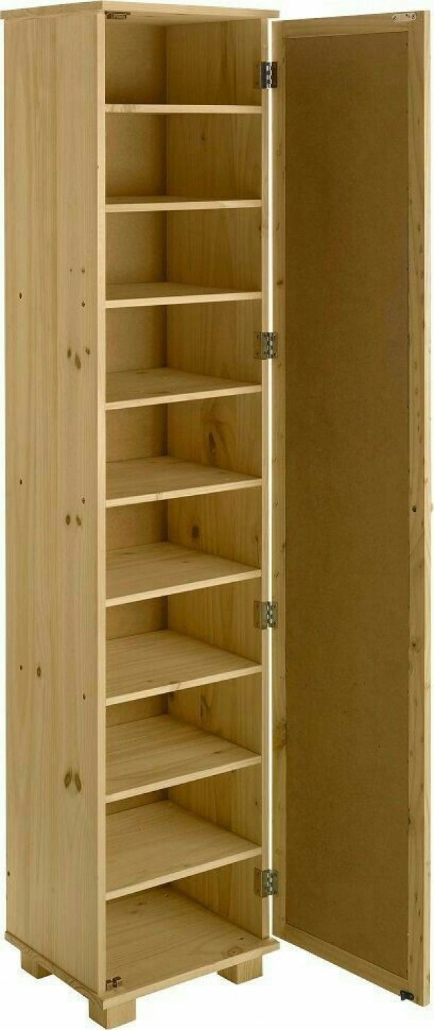 With 10 fixed shelves each sufficient width for one pair