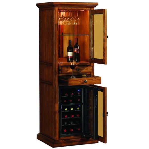 Bar cabinet with wine cooler