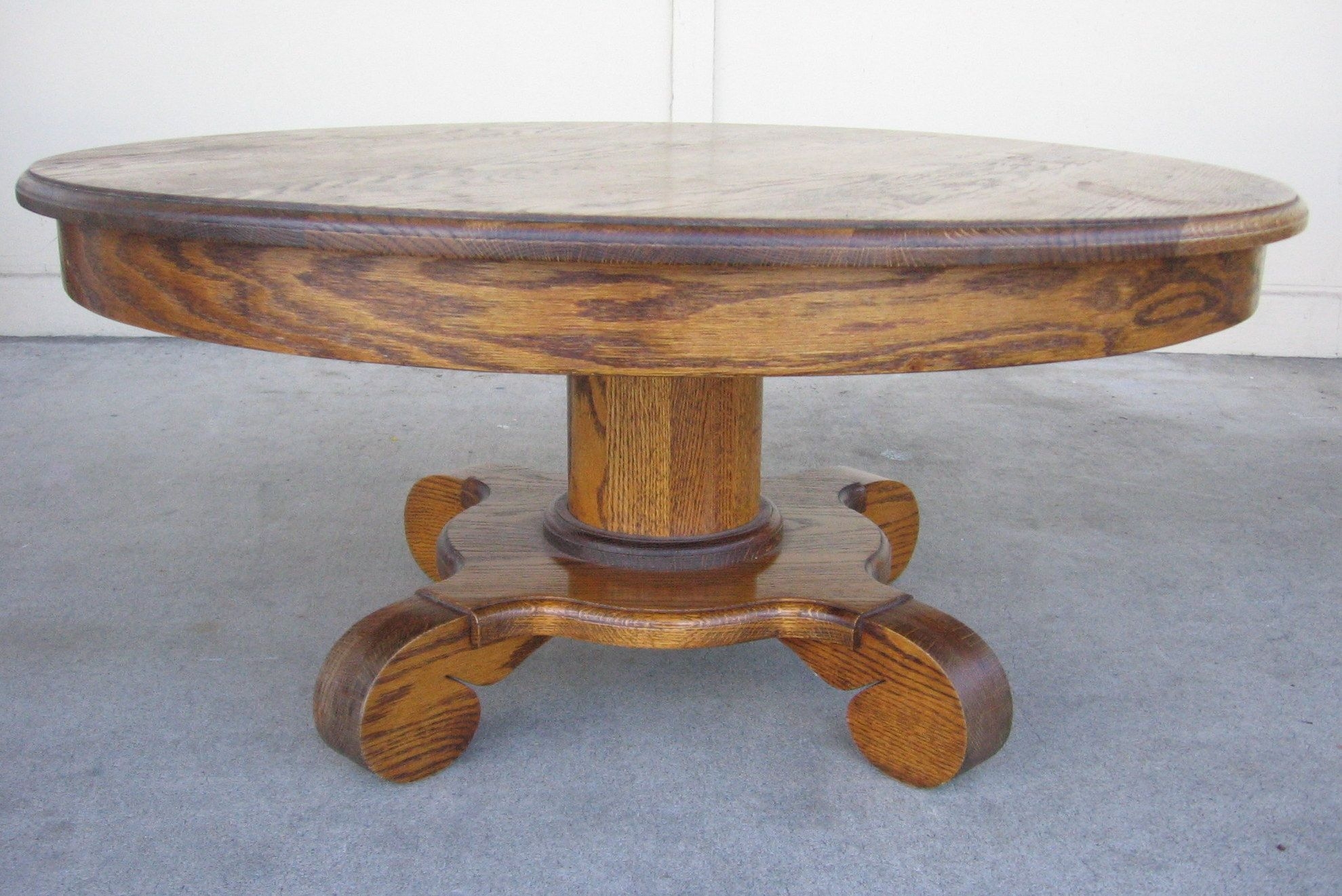 oak round 48 kitchen table